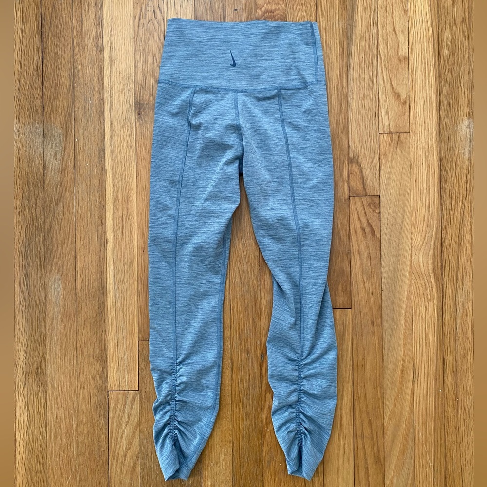 Nike Dri Fit High Waisted, Ruched Yoga Leggings
